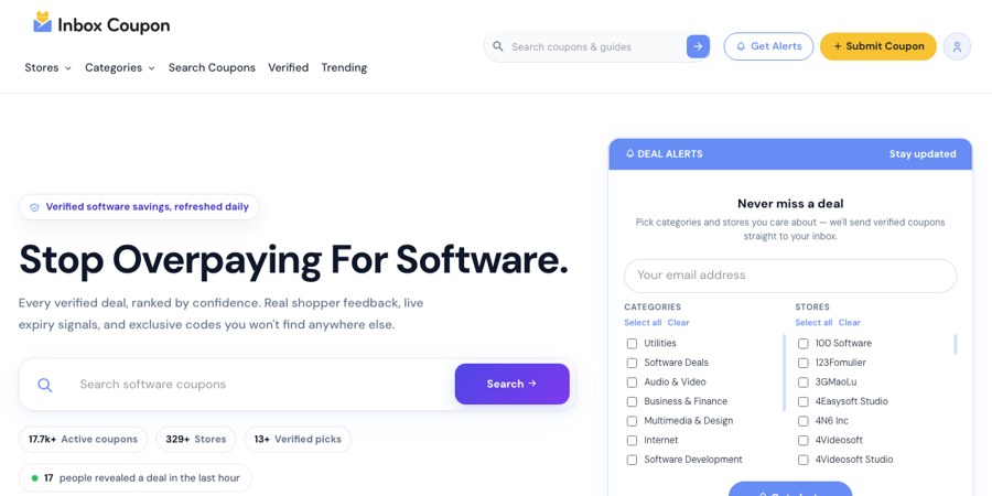 Inbox Coupon website